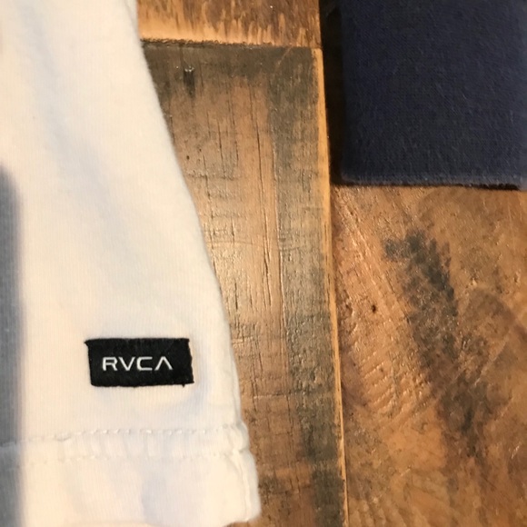 RVCA Long Sleeve white/blue - Picture 2 of 3